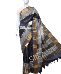 Pure Tussar Silk print saree