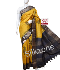 Pure Tussar Silk print saree