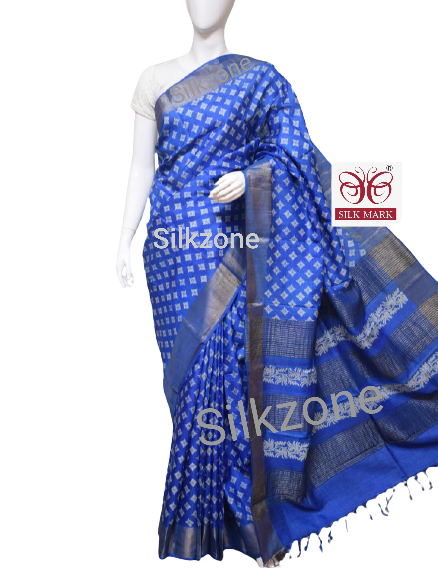 Pure Tussar Silk print saree