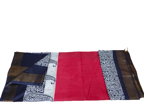 TUSSAR SILK PRINT SAREE