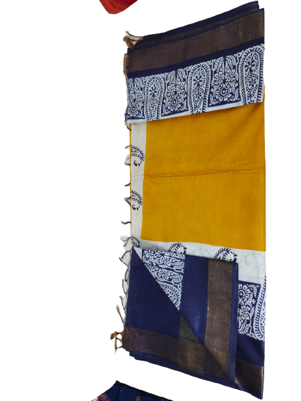 TUSSAR SILK PRINT SAREE