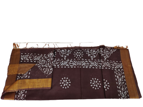 TUSSAR SILK PRINT SAREE