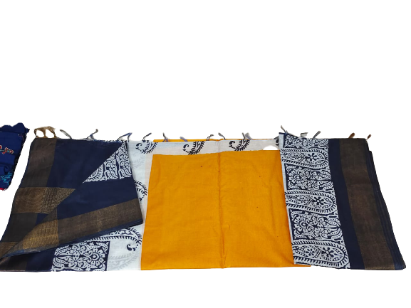 TUSSAR SILK PRINT SAREE