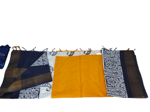 TUSSAR SILK PRINT SAREE