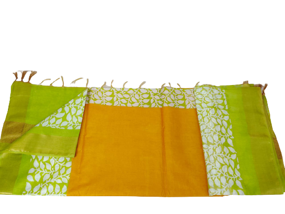 TUSSAR SILK PRINT SAREE