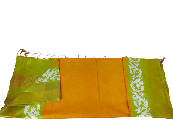 TUSSAR SILK PRINT SAREE