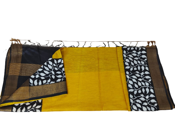 TUSSAR SILK PRINT SAREE