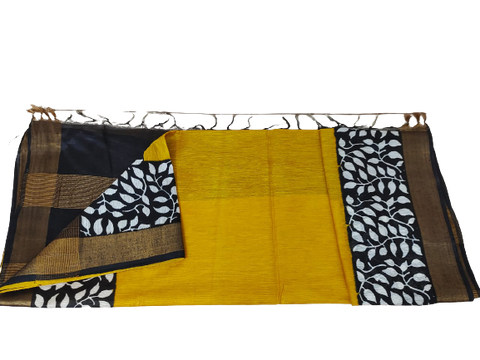 TUSSAR SILK PRINT SAREE