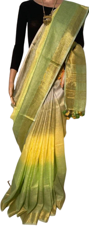Pure linen saree SILK ZON