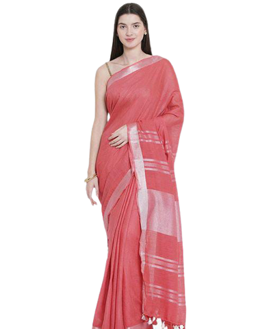 Semil linen soft saree SILK ZONE