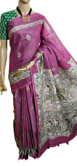 Katan silk madhubani print saree SILK ZONE