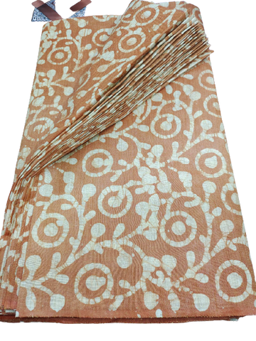 Cotton dupion batik print fabric SILK ZON