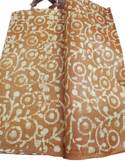 Cotton dupion batik print fabric SILK ZONE