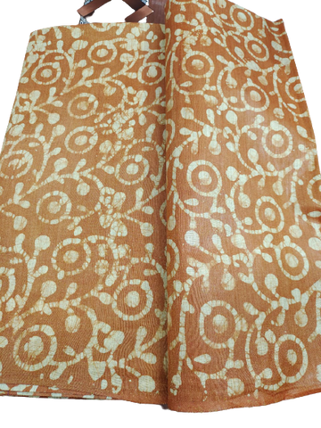 Cotton dupion batik print fabric SILK ZONE