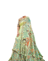 Pure Tussar Silk print saree
