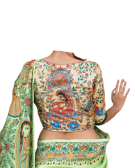 Pure Tussar Silk print saree