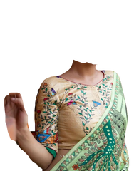 Pure Tussar Silk print saree