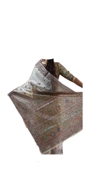 Pure Tussar Silk print saree