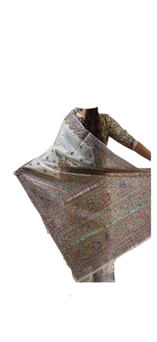 Pure Tussar Silk print saree