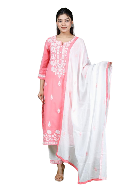 Khadi cotton Embriodery Suit