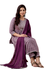 Rayon kurti pant suit