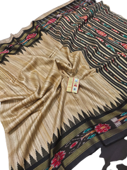 Pure tussar ghicha saree
