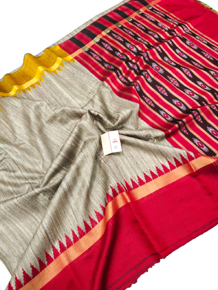 Pure tussar ghicha saree
