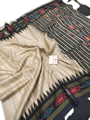 Pure tussar ghicha saree