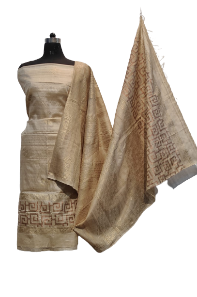 Pure desi tussar khadi suit