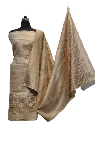 Pure desi tussar khadi suit