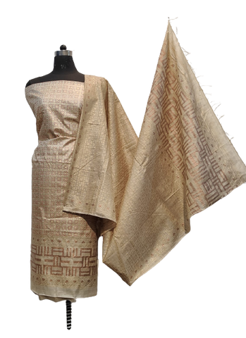 Pure desi tussar khadi suit