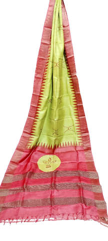 Tussar handblock print saree