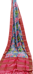 Tussar handblock print saree