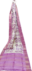 Tussar handblock print saree