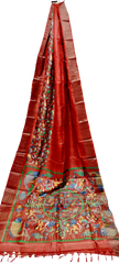 Tussar handblock print saree