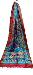 Tussar handblock print saree