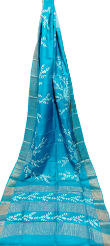 Tussar handblock print saree