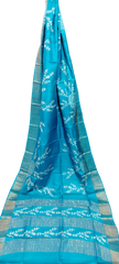 Tussar handblock print saree