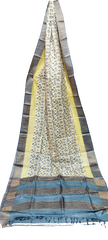 Tussar handblock print saree