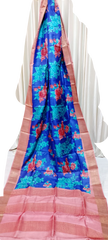 Tussar handblock print saree