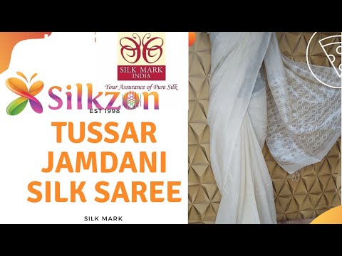 Tussar Jamdani Silk Saree