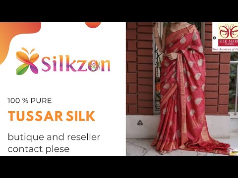 Tussar silk digital print saree