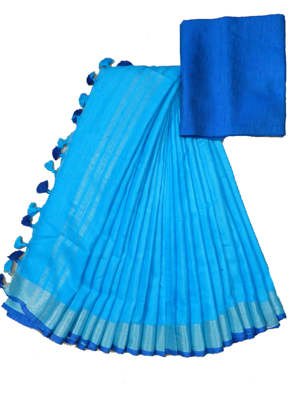 Cotton slub saree width blouse INDIA SILK P.W.C.S. LTD