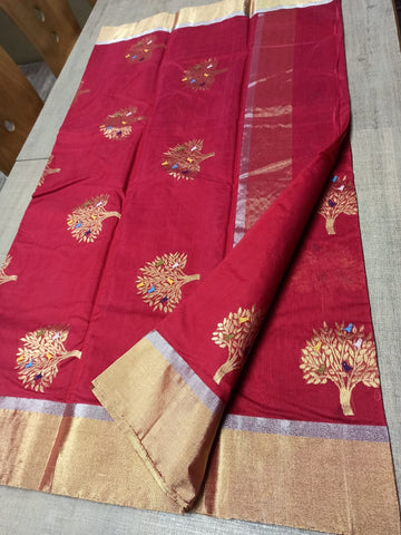 Pure Chanderi Silk Saree MYCHANDERI