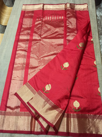 Pure Chanderi Silk Saree MYCHANDERI