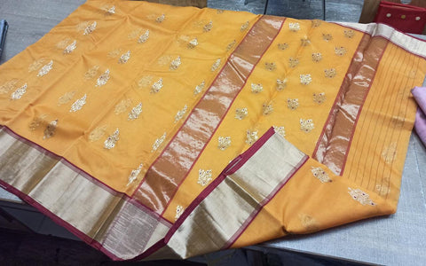 Pure Chanderi Silk Saree MYCHANDERI