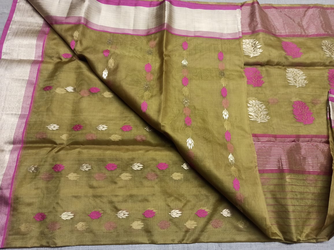 Pure Chanderi Silk Saree MYCHANDERI