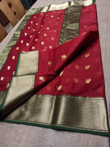 Pure Chanderi Silk Saree MYCHANDERI